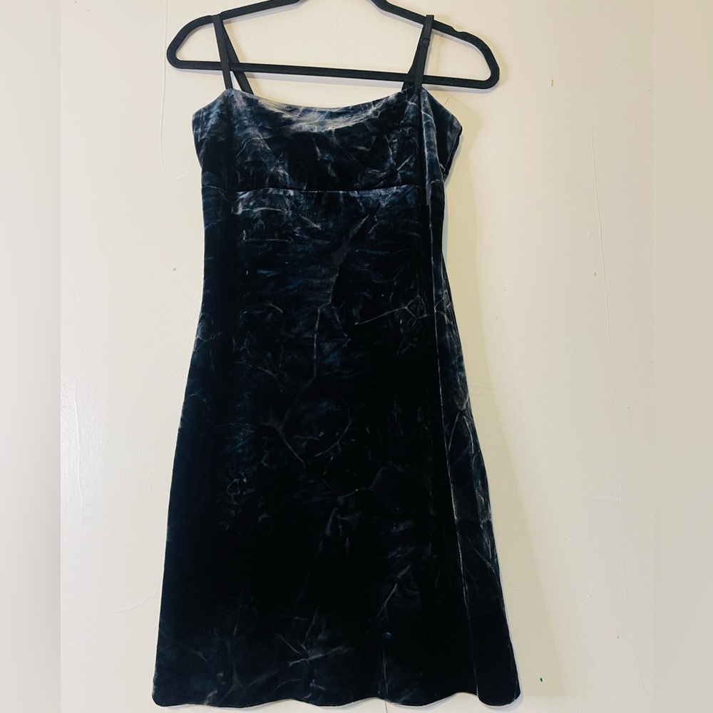 Necessary Objects Black Velvet Mini Dress